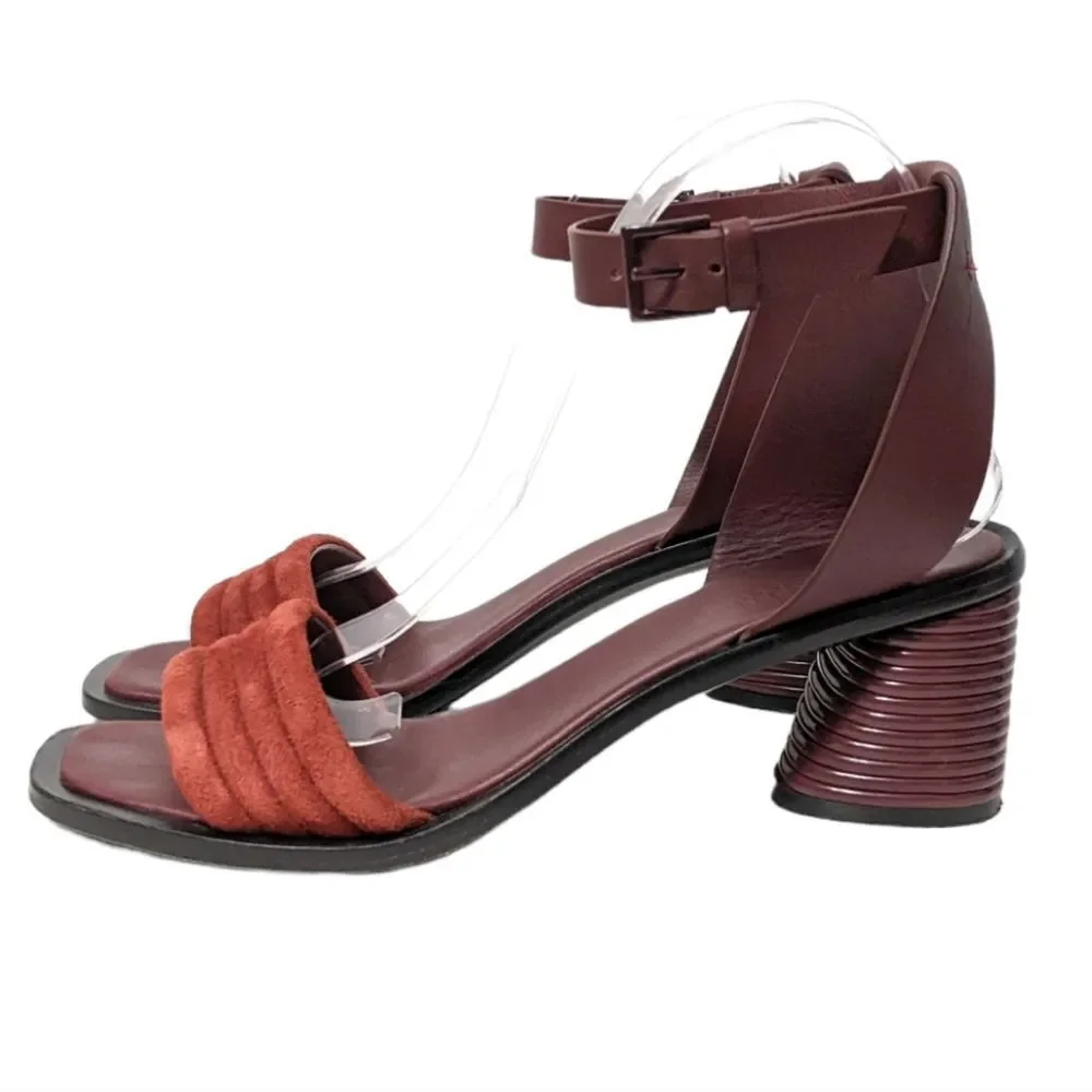 MERCEDES CASTILLO Hiru Ankle Strap Art Deco Heel Sandals 9.5